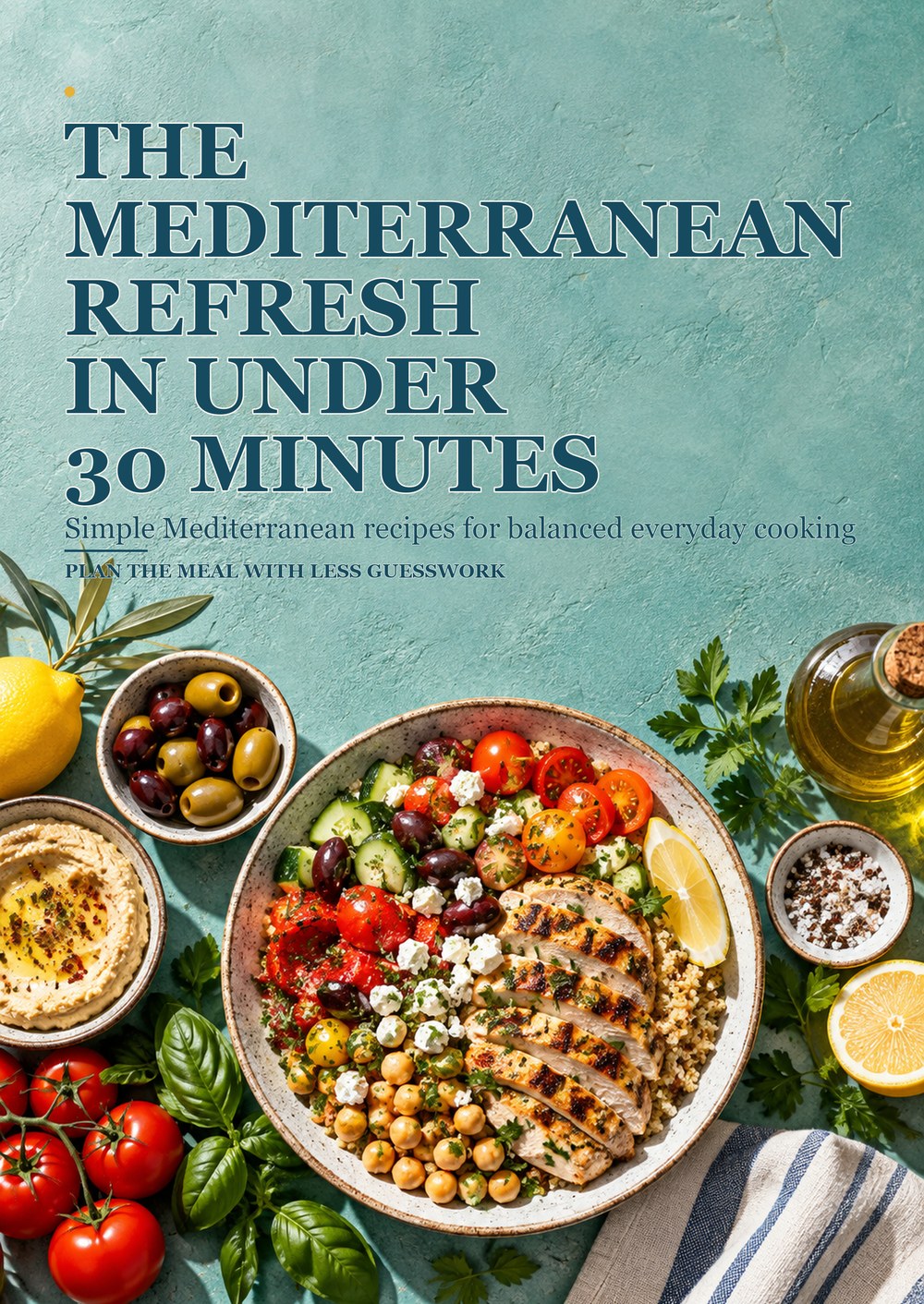 THE MEDITERRANEAN REFRESH IN UNDER 30 MINUTES Simple Mediterranean recipes for balanced everyday cooking PLAN THE MEAL WITH LESS GUESSWORK cover