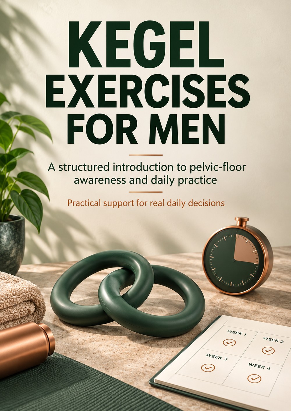 KEGEL EXERCISES FOR MEN A structured introduction to pelvic-floor awareness and daily practice PRACTICAL SUPPORT FOR REAL DAILY DECISIONS cover