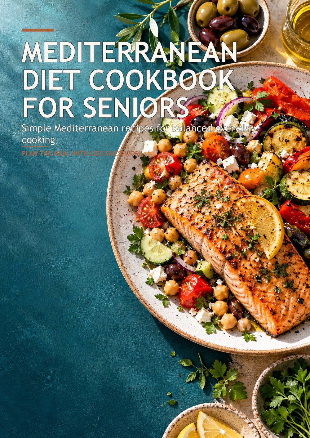MEDITERRANEAN DIET COOKBOOK FOR SENIORS Simple Mediterranean recipes for balanced everyday cooking PLAN THE MEAL WITH LESS GUESSWORK cover