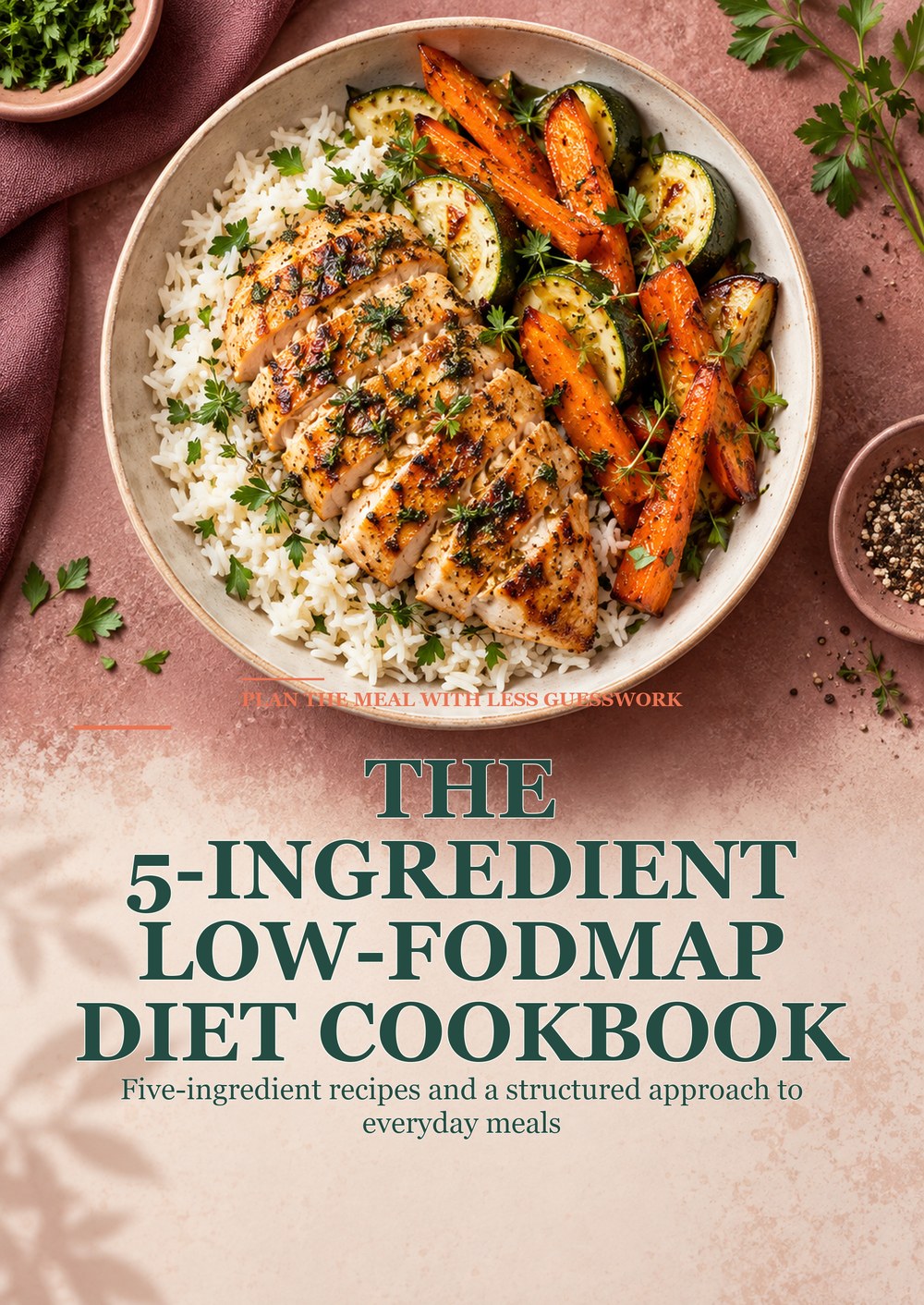 THE 5-INGREDIENT LOW-FODMAP DIET COOKBOOK Five-ingredient recipes and a structured approach to everyday meals PLAN THE MEAL WITH LESS GUESSWORK cover