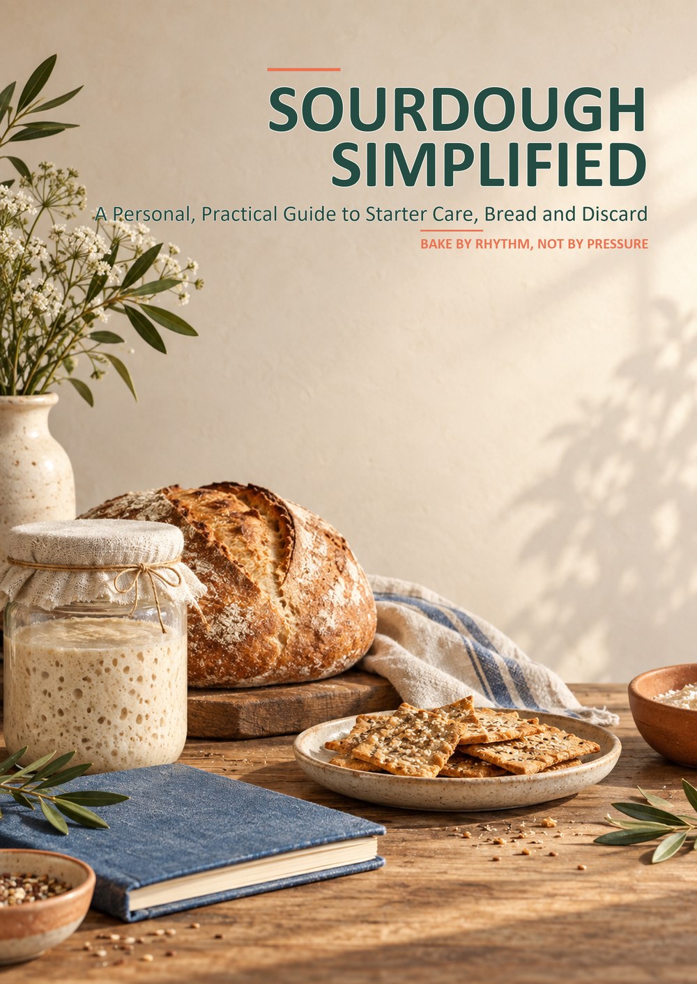 SOURDOUGH SIMPLIFIED A Personal, Practical Guide to Starter Care, Bread and Discard BAKE BY RHYTHM, NOT BY PRESSURE cover