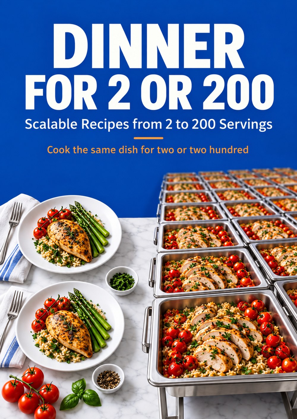 DINNER FOR 2 OR 200 Scalable Recipes from 2 to 200 Servings COOK THE SAME DISH FOR TWO OR TWO HUNDRED cover