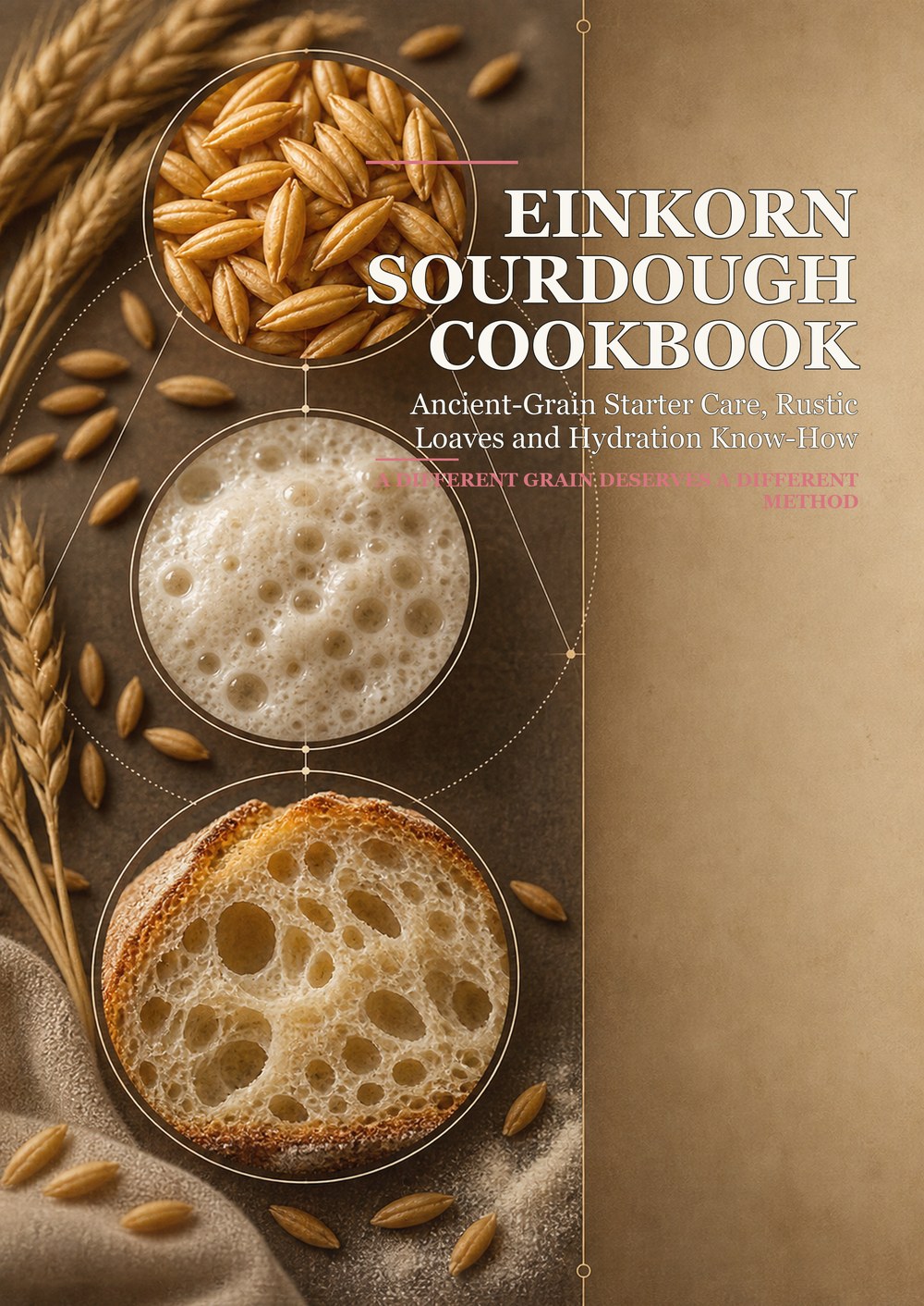 EINKORN SOURDOUGH COOKBOOK Ancient-Grain Starter Care, Rustic Loaves and Hydration Know-How A DIFFERENT GRAIN DESERVES A DIFFERENT METHOD cover