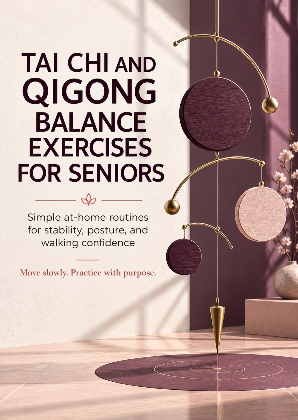 TAI CHI AND QIGONG BALANCE EXERCISES FOR SENIORS Simple at-home routines for stability, posture, and walking confidence MOVE SLOWLY. PRACTICE WITH PURPOSE. cover