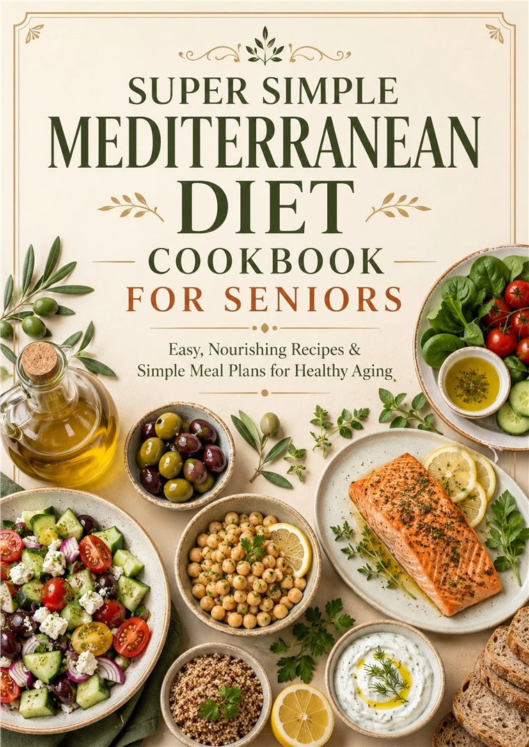 Super Simple Mediterranean Diet Cookbook for Seniors cover