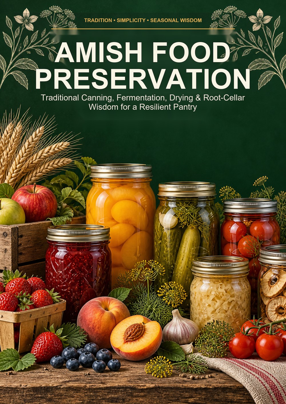 AMISH FOOD PRESERVATION Traditional Canning, Fermentation, Drying & Root-Cellar Wisdom for a Resilient Pantry TRADITION • SIMPLICITY • SEASONAL WISDOM cover