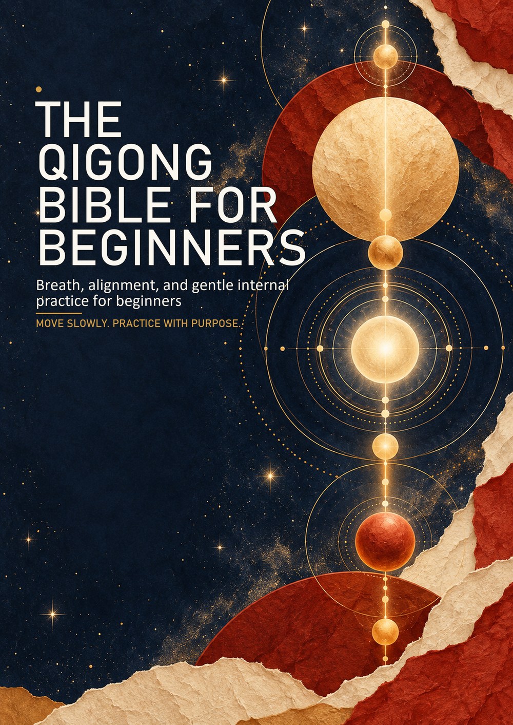 THE QIGONG BIBLE FOR BEGINNERS Breath, alignment, and gentle internal practice for beginners MOVE SLOWLY. PRACTICE WITH PURPOSE. cover
