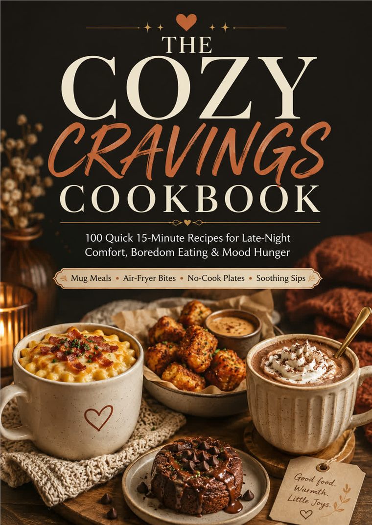 The Cozy Cravings Cookbook cover