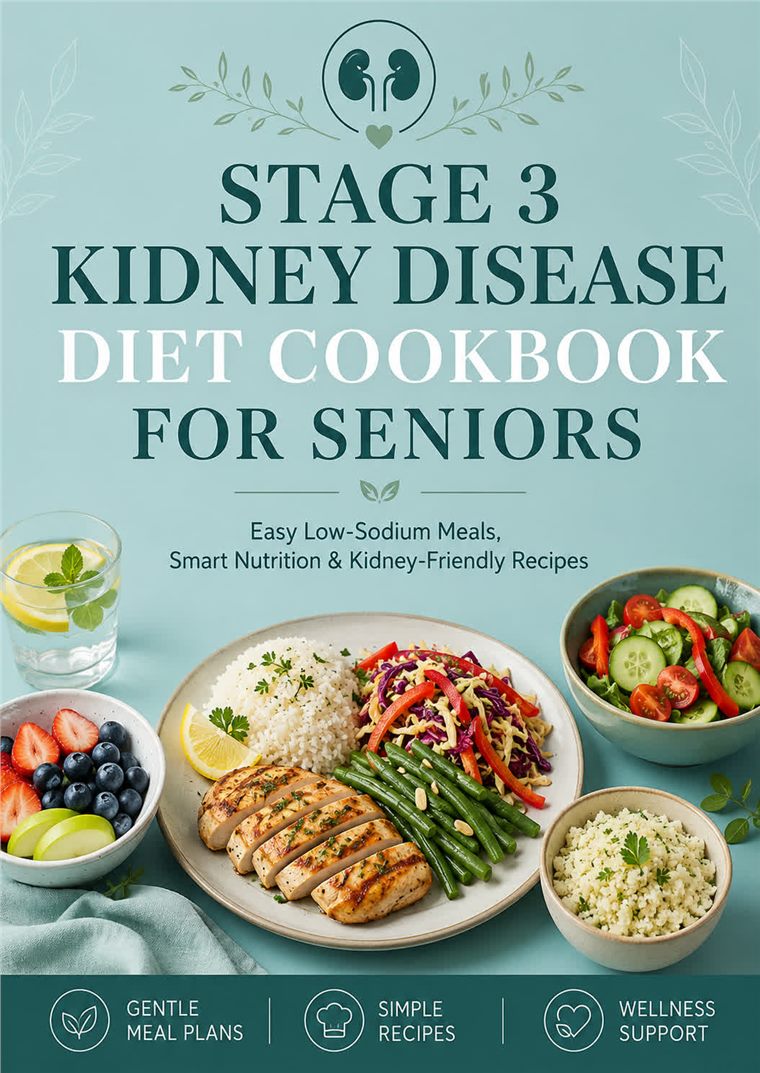 Stage 3 Kidney Disease Diet Cookbook for Seniors cover