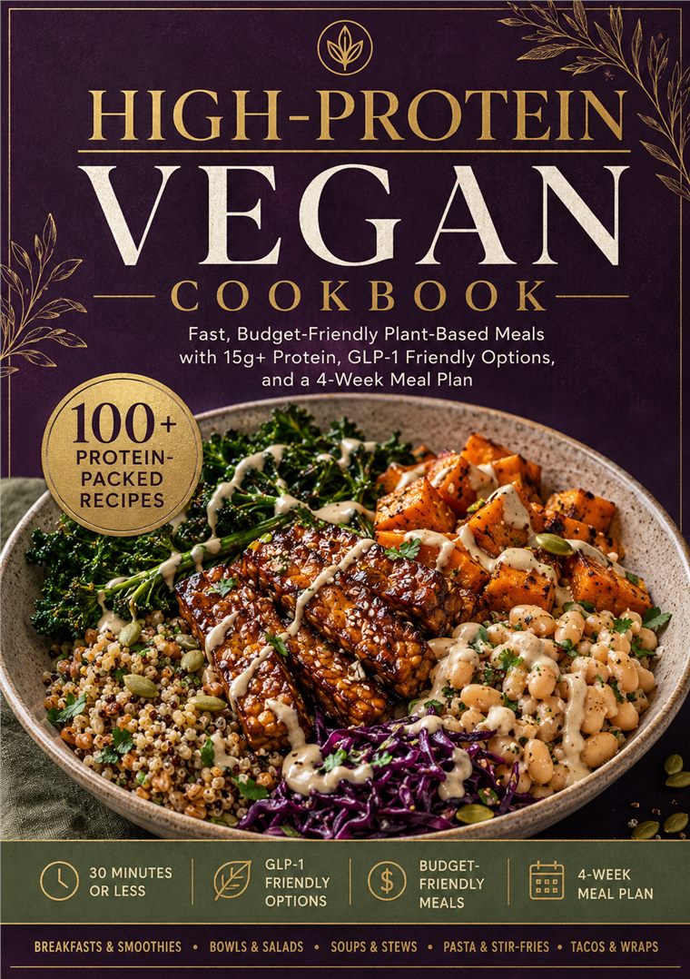 High-Protein Vegan Cookbook cover
